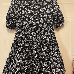 Dainty Jewells Black and White Floral Dress